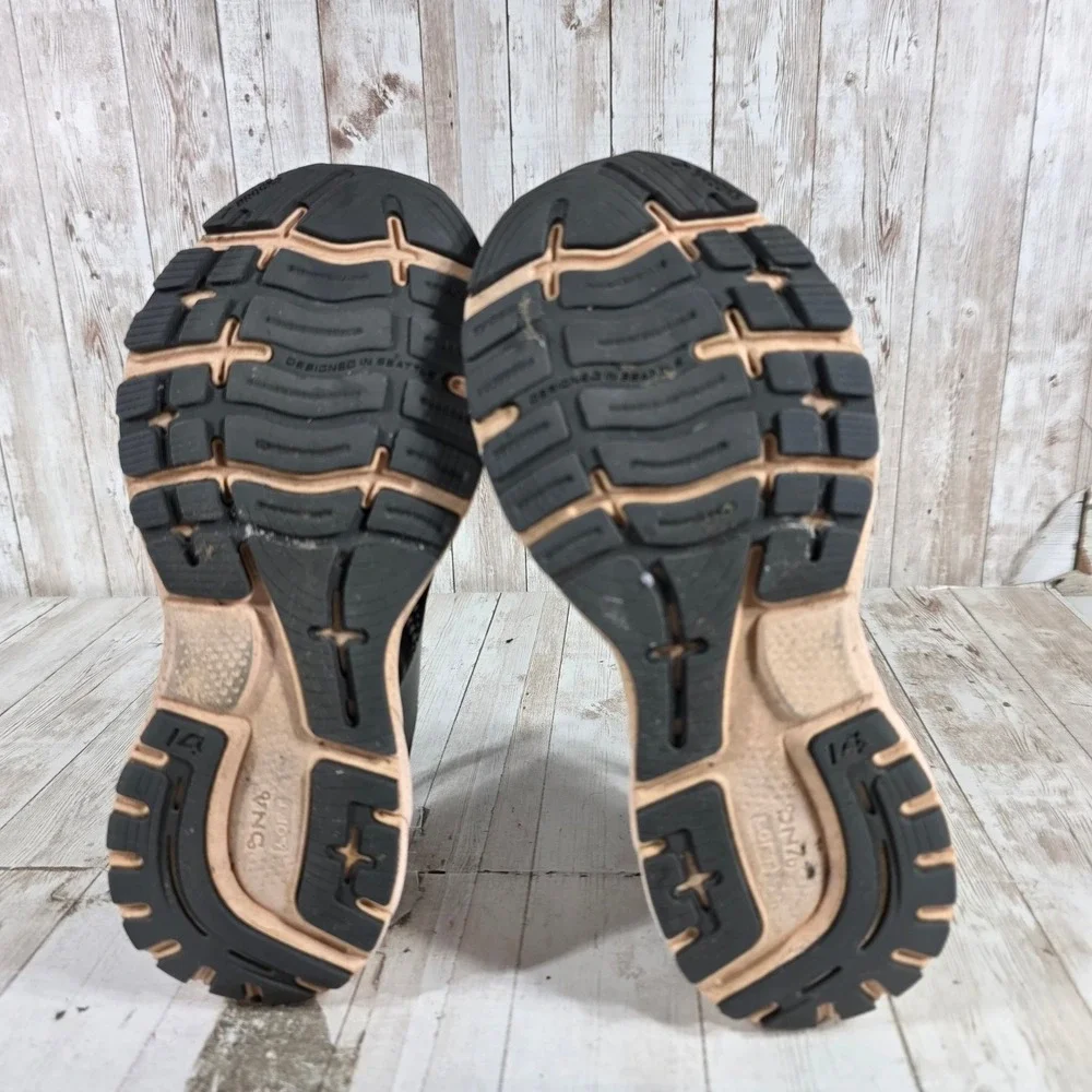 Brooks Ghost 14 Womens Running Shoes Black Peach 1203561B025 Size 7.5 Medium B‎